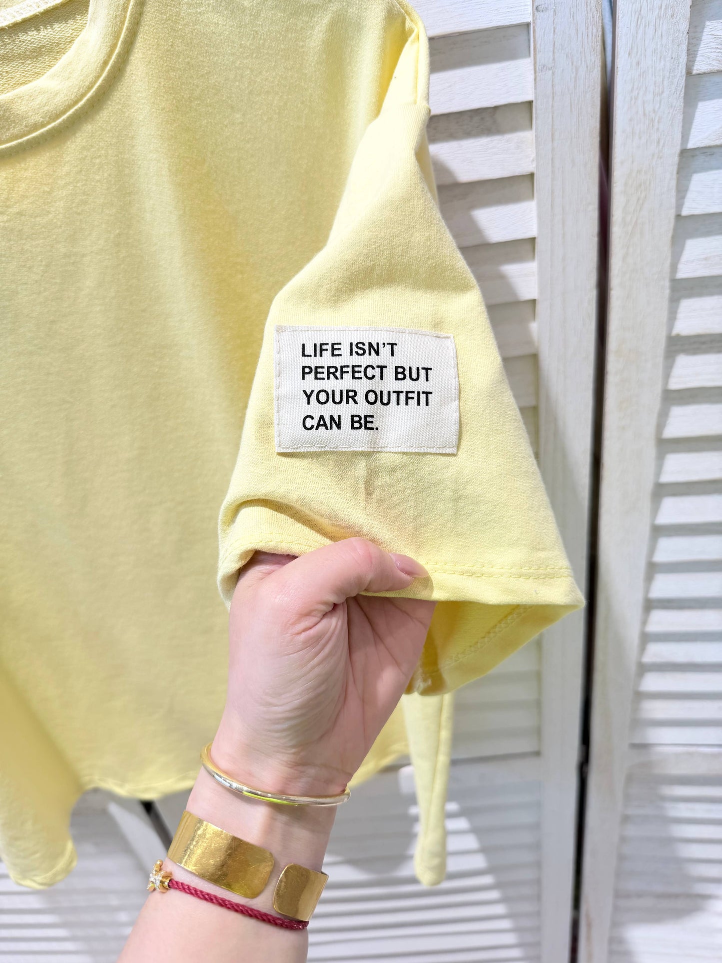T-shirt met ronde hals en korte mouwen: Geel / JIJ