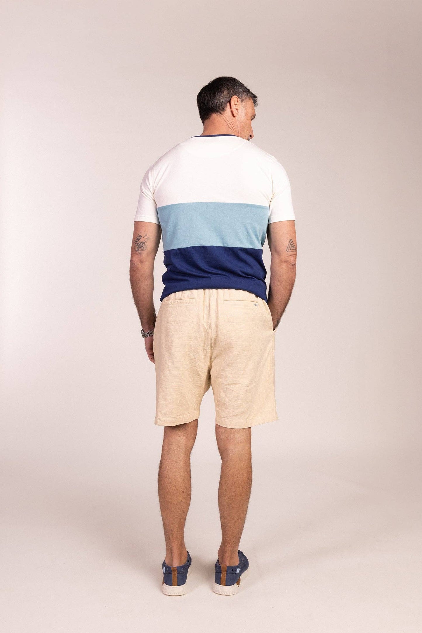 Bermudashort beige | Dobby