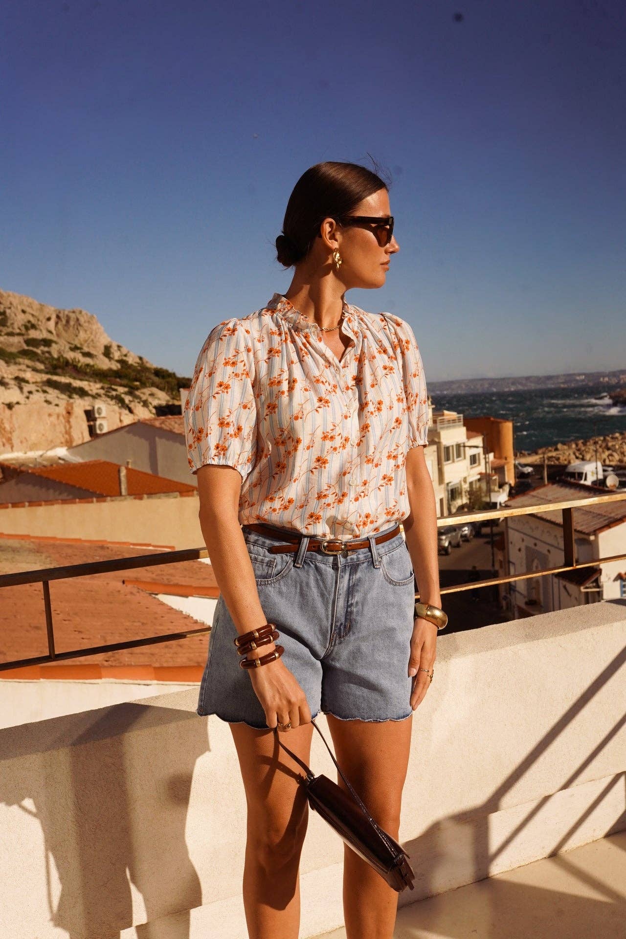 Blouse Zépahara: Bleu / XL